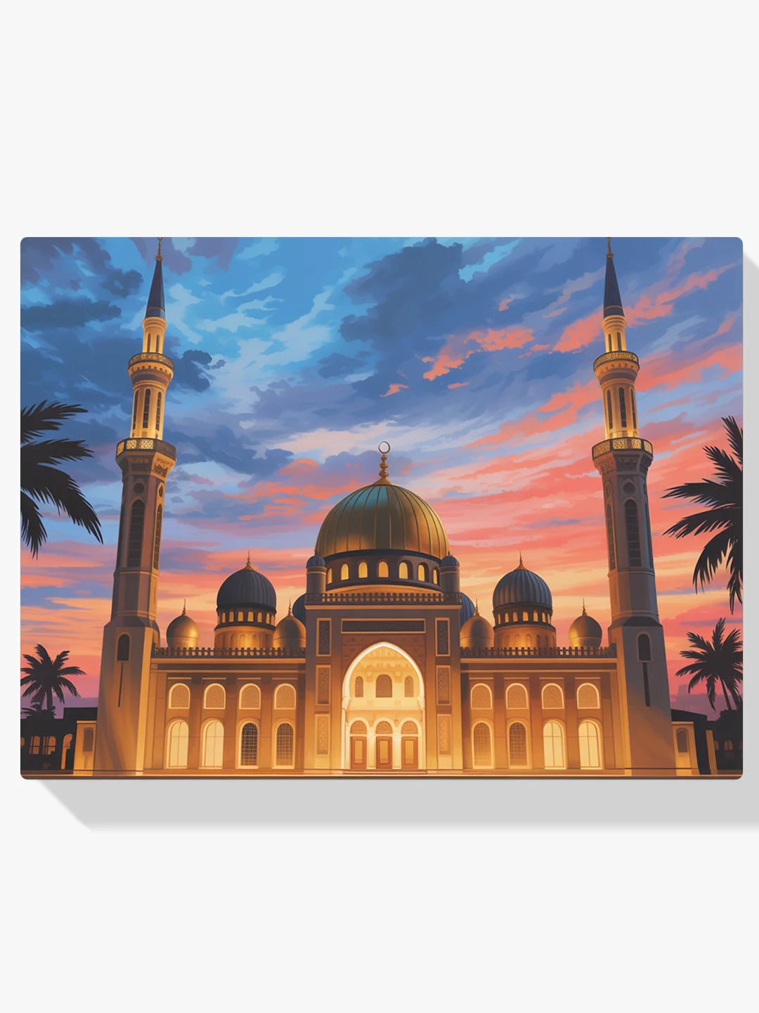 Malen nach Zahlen - Majestätische Moschee bei Sonnenuntergang