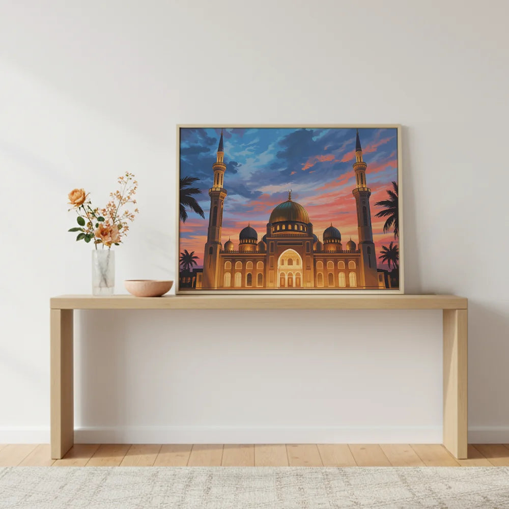 Malen nach Zahlen - Majestätische Moschee bei Sonnenuntergang