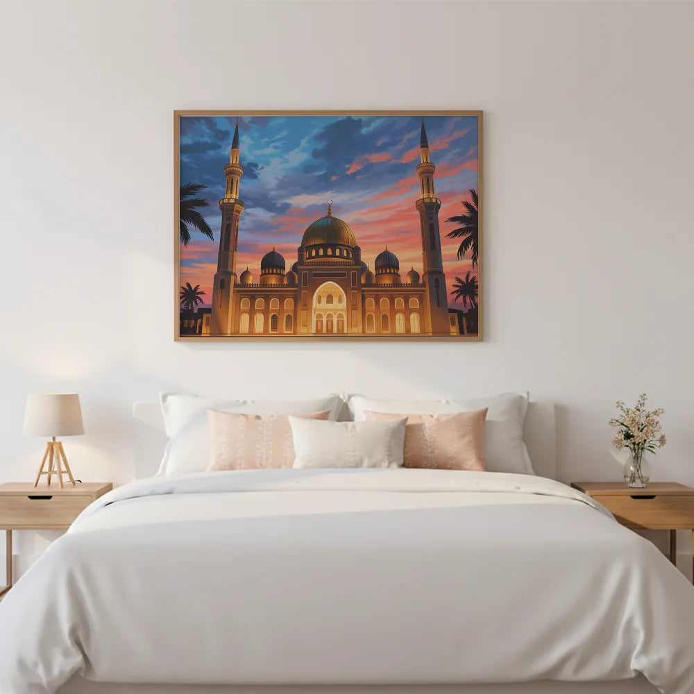 Malen nach Zahlen - Majestätische Moschee bei Sonnenuntergang
