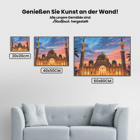 Malen nach Zahlen - Majestätische Moschee bei Sonnenuntergang