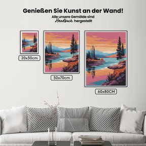 Malen nach Zahlen - Mandarinen-Horizont