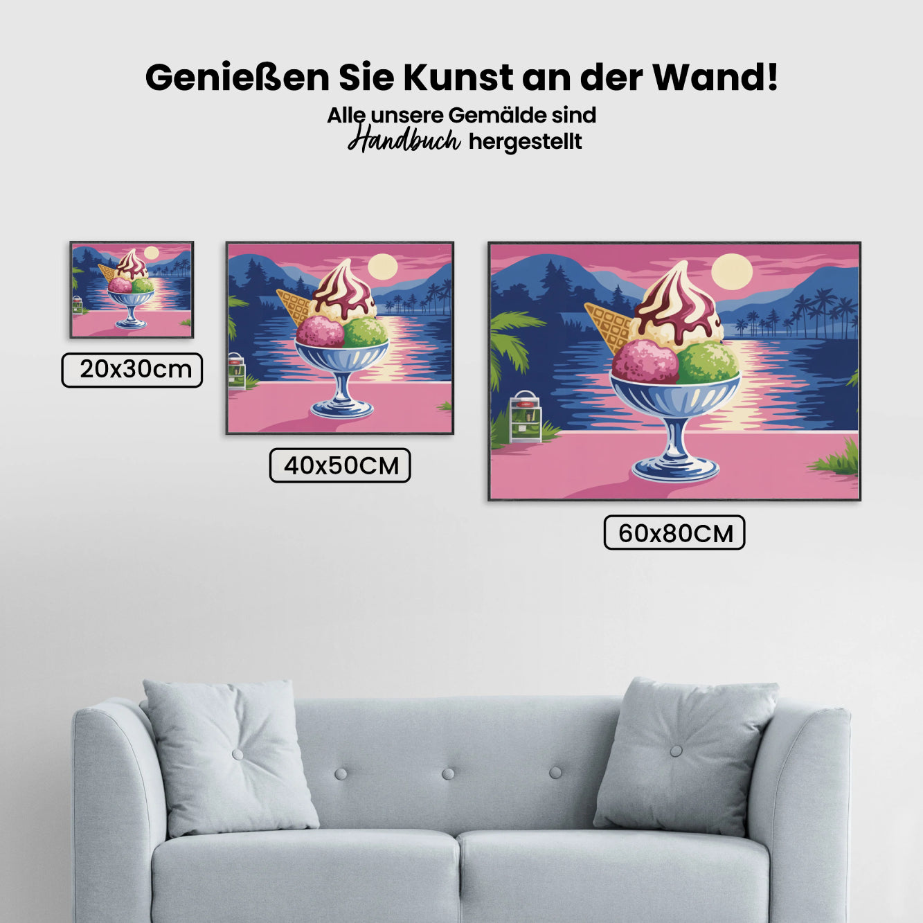 Malen nach Zahlen - Mondschein-Gelato