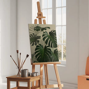 Malen nach Zahlen - Monstera-Blatt