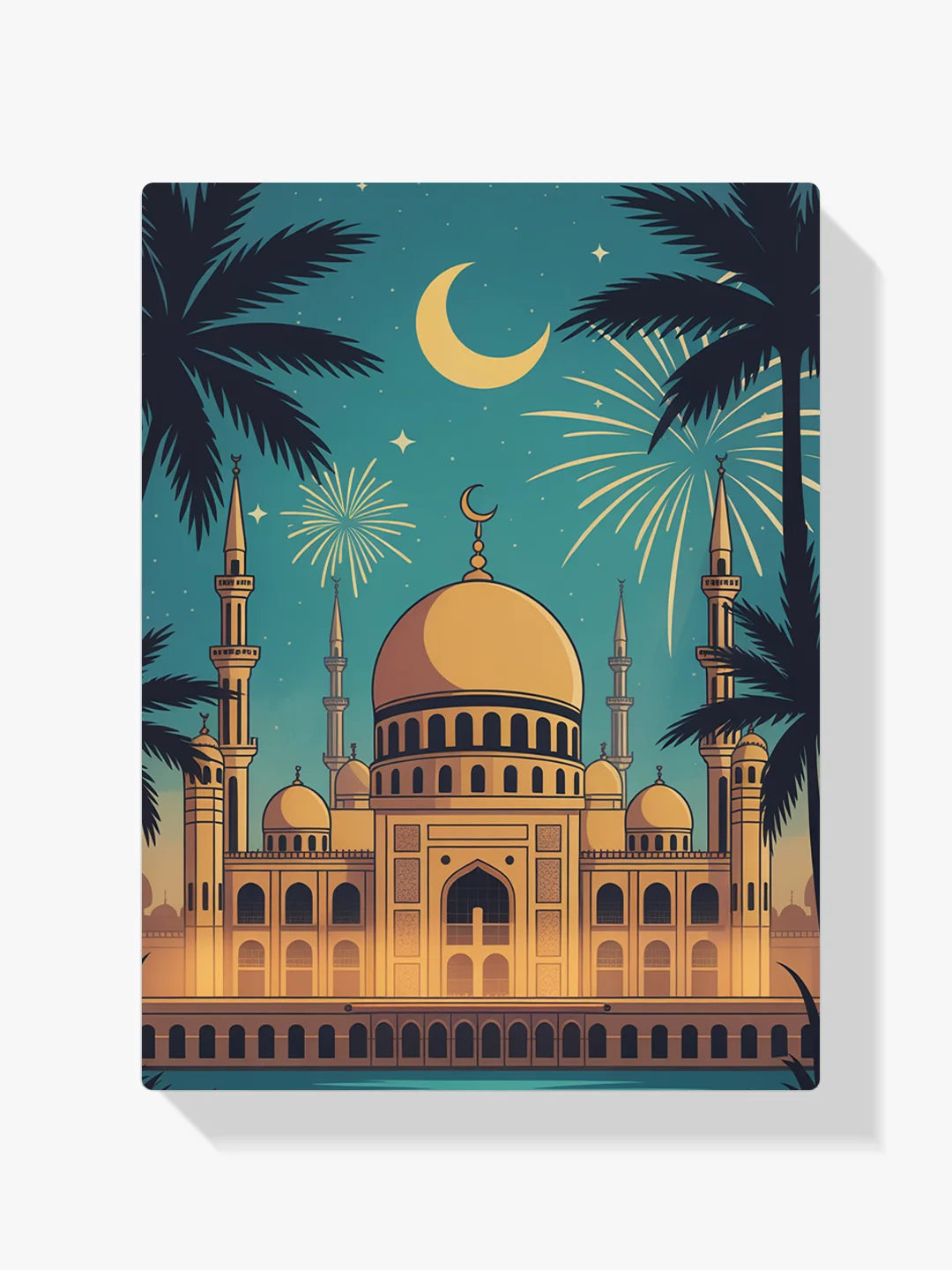 Malen nach Zahlen - Moschee-Feuerwerk