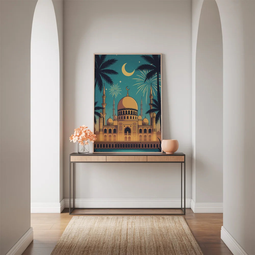 Malen nach Zahlen - Moschee-Feuerwerk