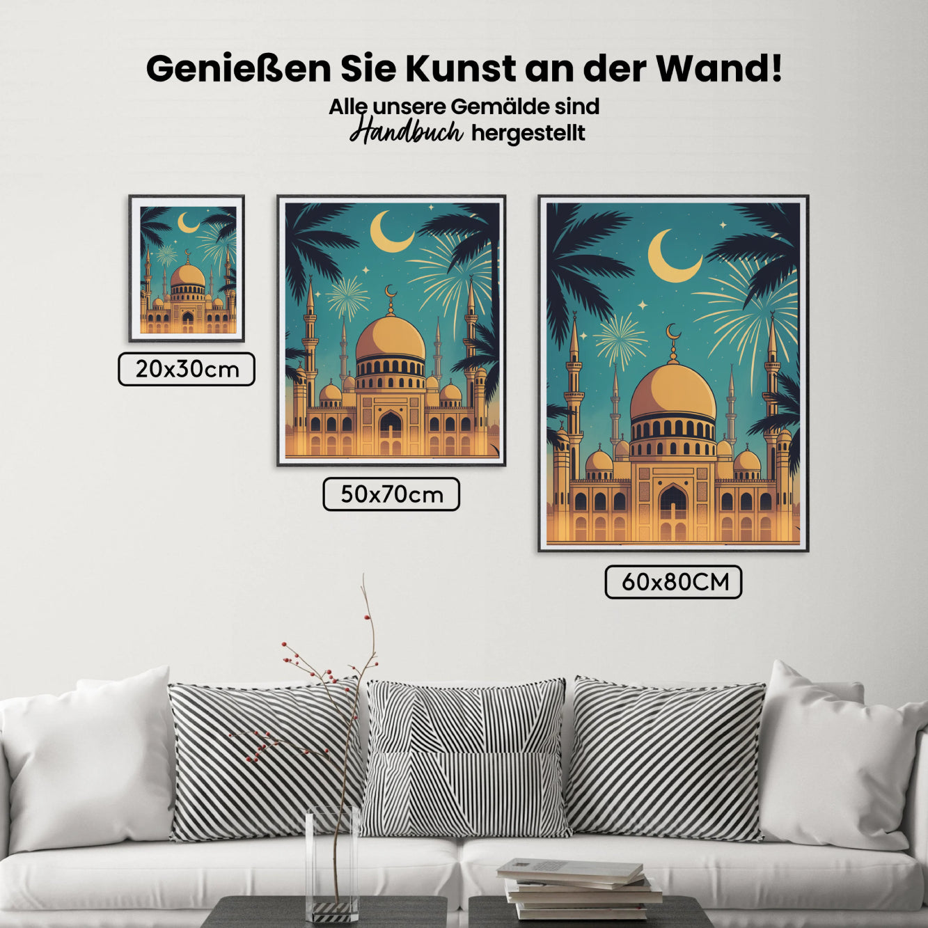 Malen nach Zahlen - Moschee-Feuerwerk