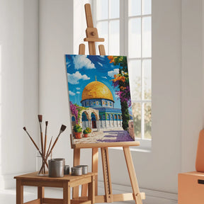 Malen nach Zahlen - Moschee & Blüten