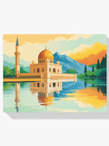 Malen nach Zahlen - Moschee am See