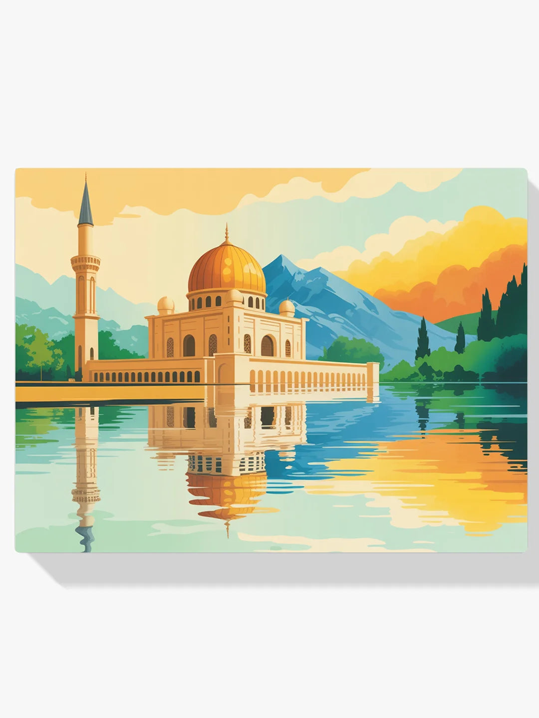 Malen nach Zahlen - Moschee am See