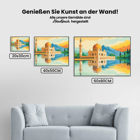 Malen nach Zahlen - Moschee am See