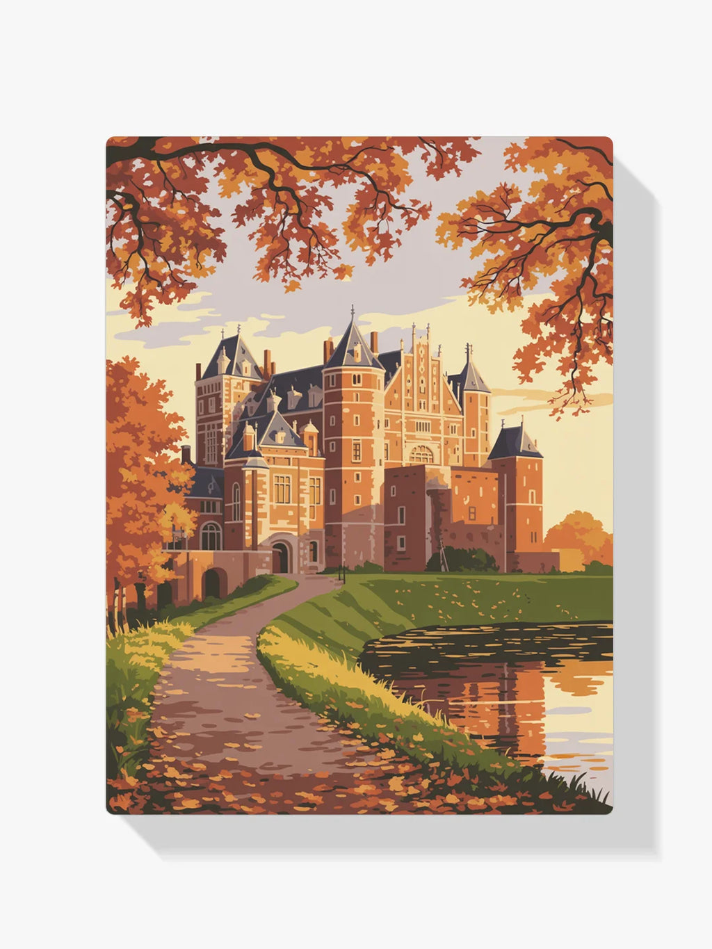 Malen nach Zahlen - Muiderslot-Burg im Herbst