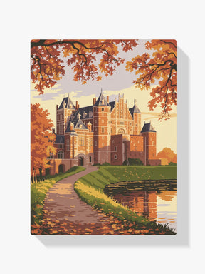 Malen nach Zahlen - Muiderslot-Burg im Herbst