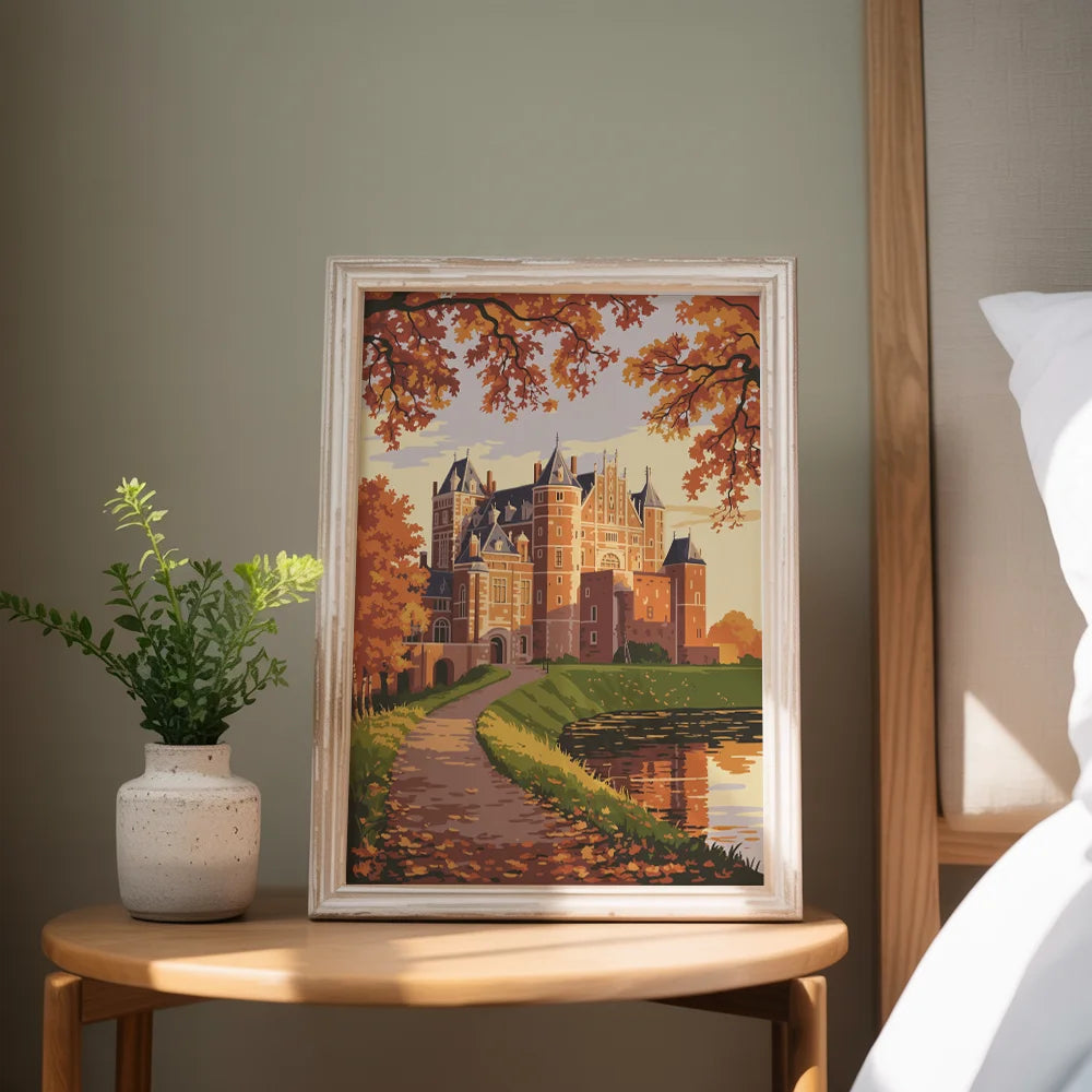 Malen nach Zahlen - Muiderslot-Burg im Herbst