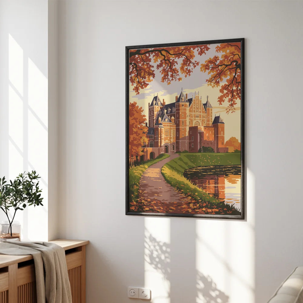 Malen nach Zahlen - Muiderslot-Burg im Herbst