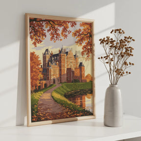 Malen nach Zahlen - Muiderslot-Burg im Herbst