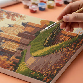 Malen nach Zahlen - Muiderslot-Burg im Herbst