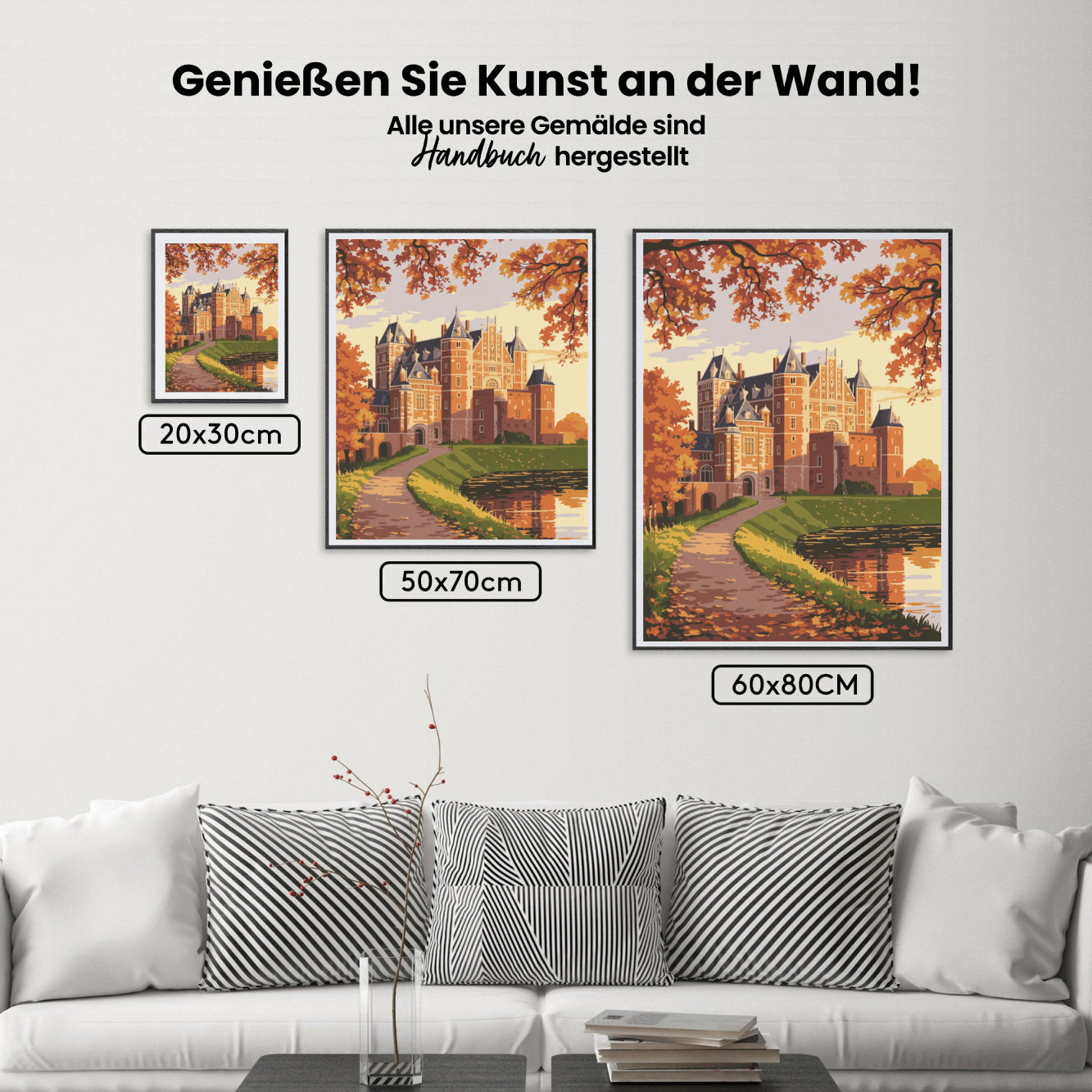 Malen nach Zahlen - Muiderslot-Burg im Herbst