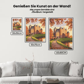 Malen nach Zahlen - Muiderslot-Burg im Herbst