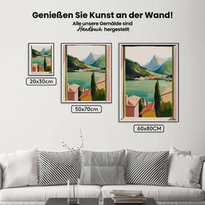 Malen nach Zahlen - Offener Fenster See