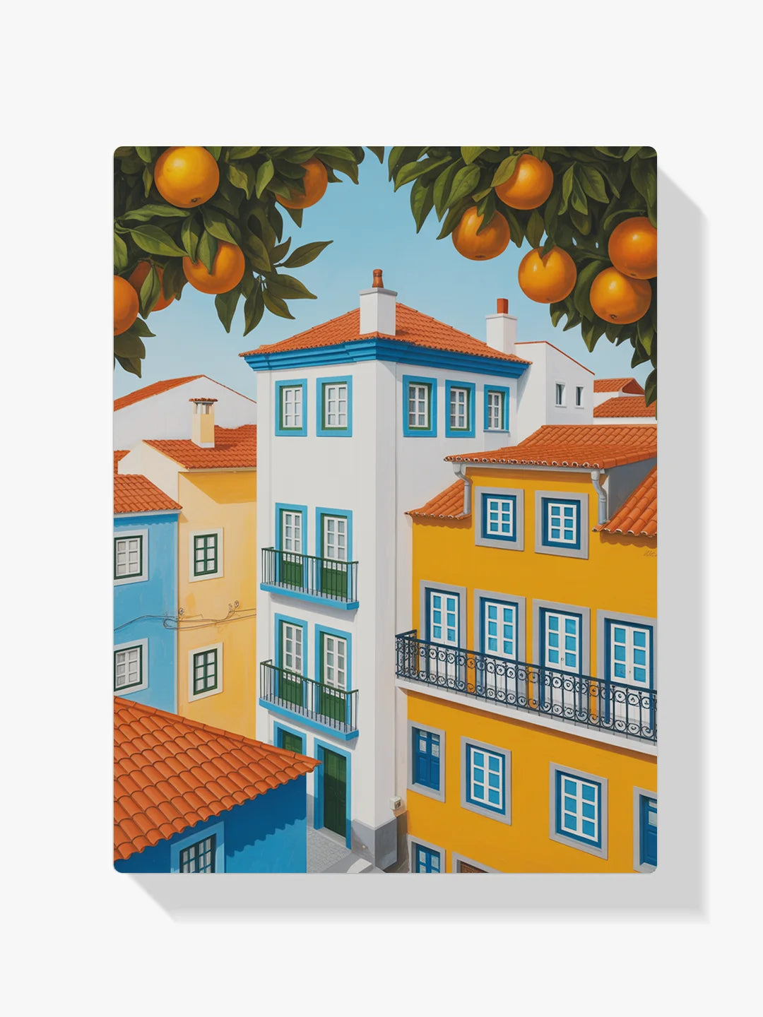 Malen nach Zahlen - Orangen-Dorf