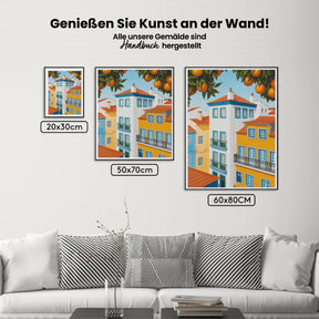 Malen nach Zahlen - Orangen-Dorf
