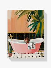 Malen nach Zahlen - Dackel in der Badewanne