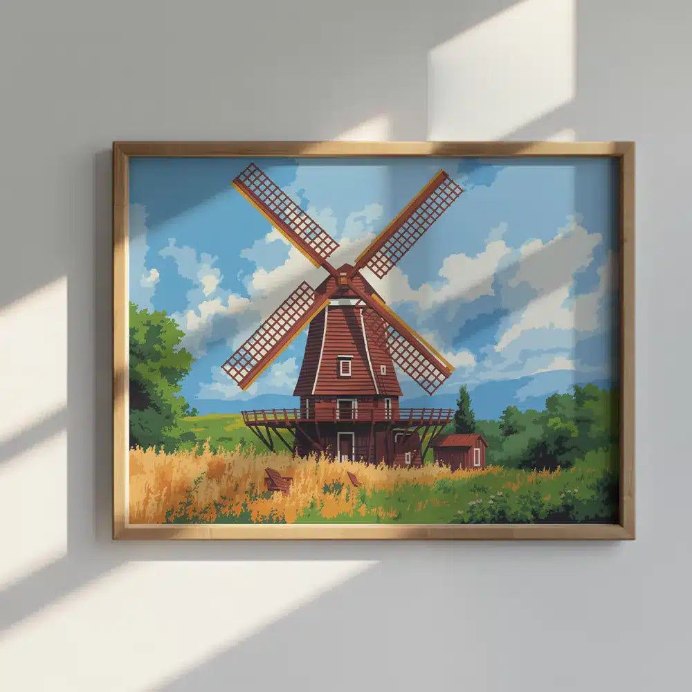 Malen nach Zahlen - Pfeifen der Windmühle