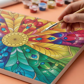Malen nach Zahlen - Regenbogenspektrum-Mandala – Mandalas