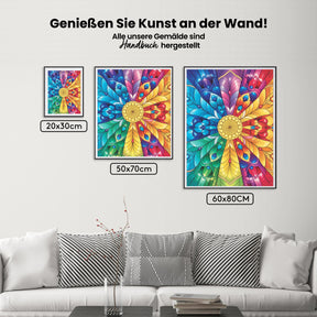 Malen nach Zahlen - Regenbogenspektrum-Mandala – Mandalas