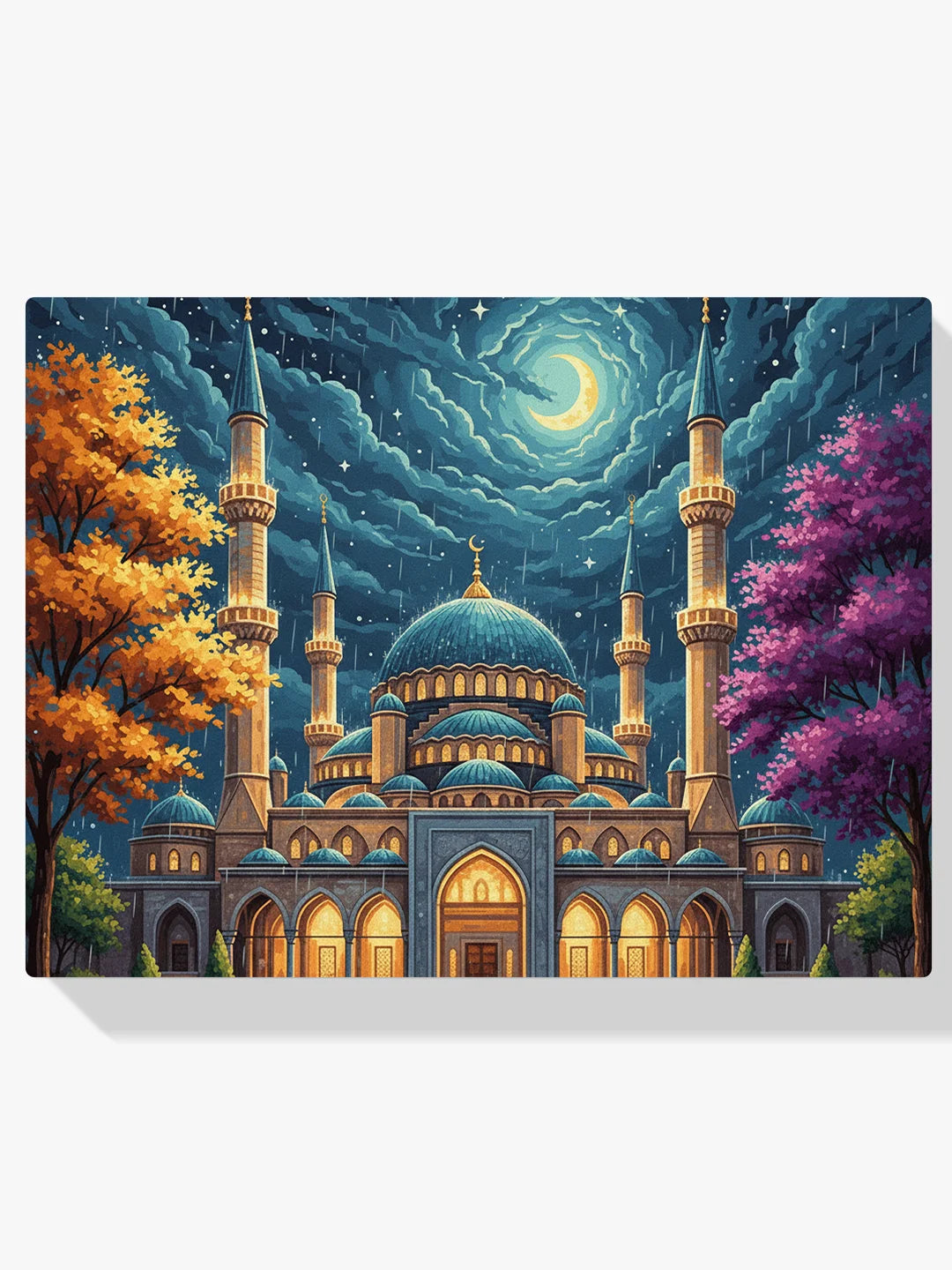 Malen nach Zahlen - Regnerische Moschee