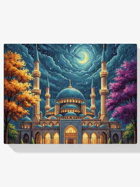 Malen nach Zahlen - Regnerische Moschee