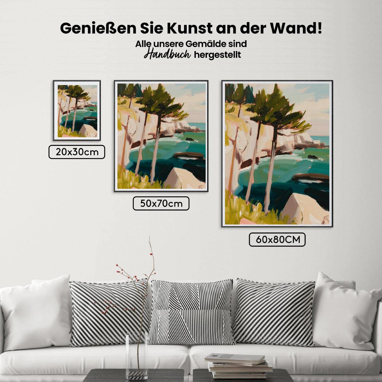 Malen nach Zahlen - Retro-Kiefernlandschaft