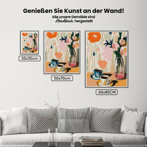 Malen nach Zahlen - Retro Kaffee Floral