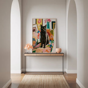 Malen nach Zahlen - Schwarze Katze auf dem Sofa