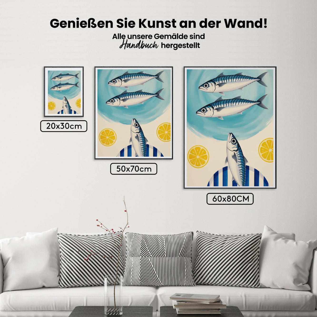 Malen nach Zahlen - Sommer-Sardine Zitrone
