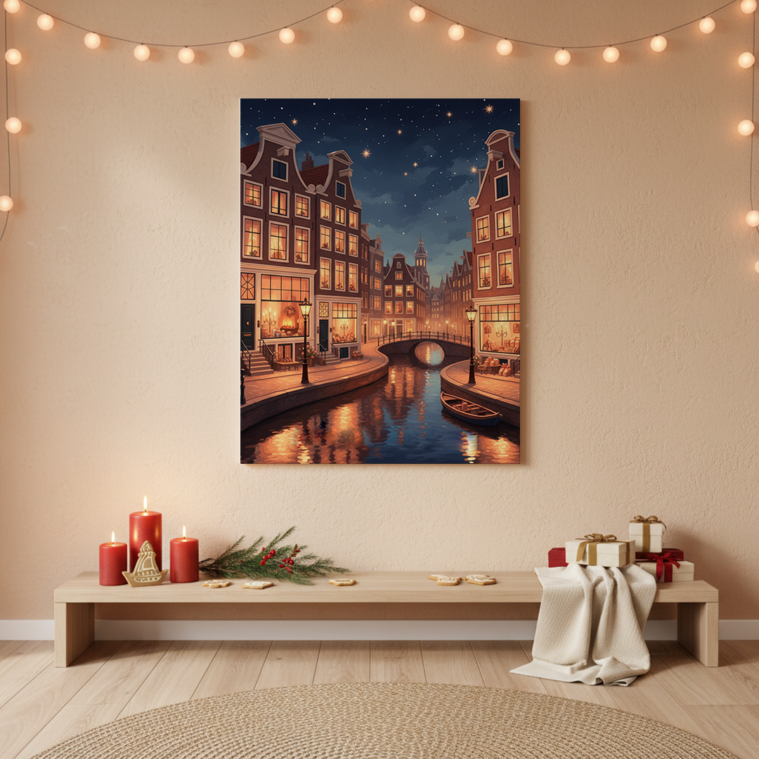 Malen nach Zahlen - Sternennacht in Amsterdam