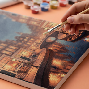 Malen nach Zahlen - Sternennacht in Amsterdam