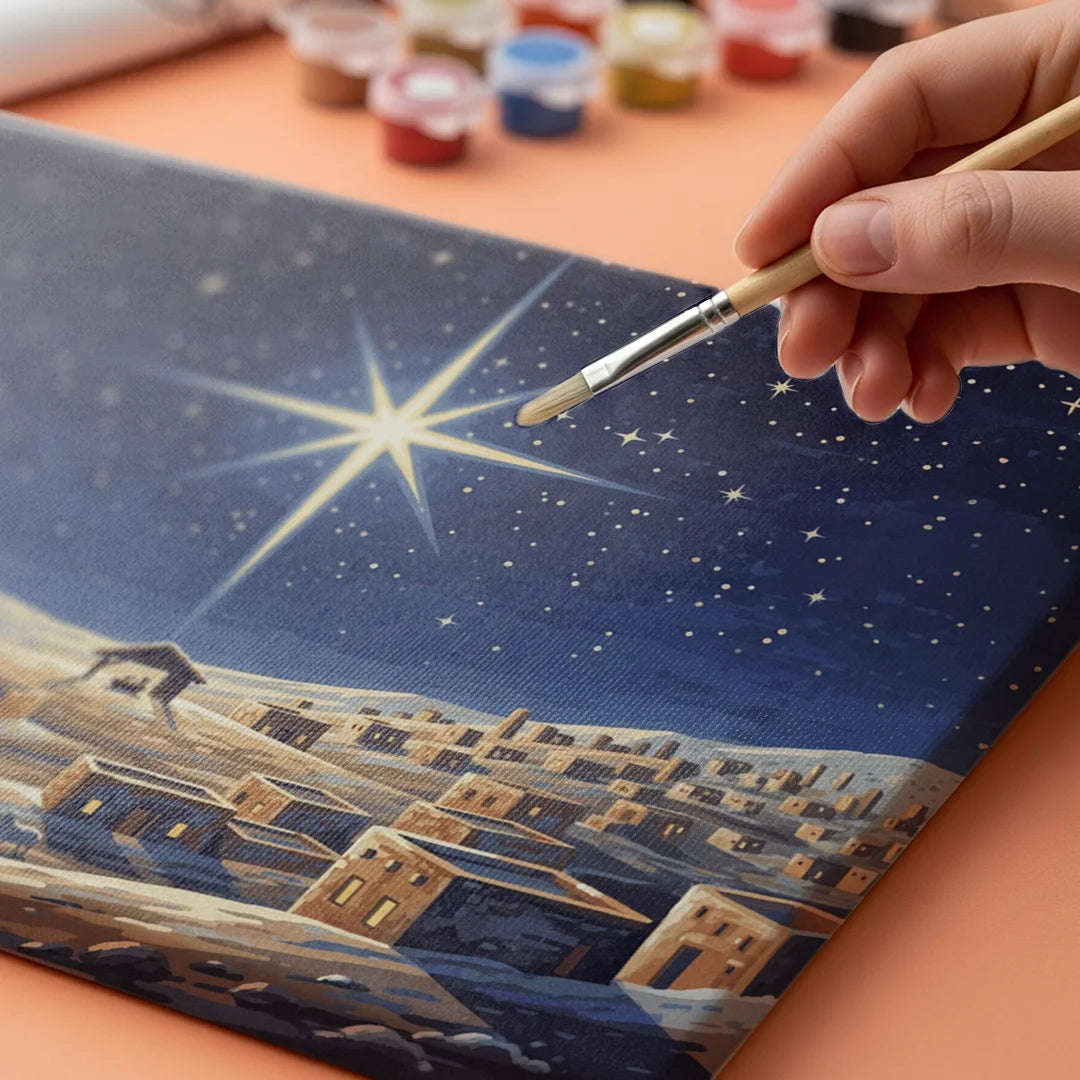 Malen nach Zahlen - Sternennacht über Bethlehem