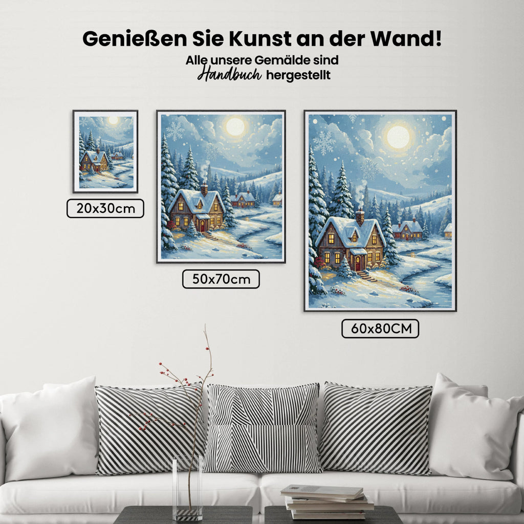Malen nach Zahlen - Stille Nacht Schneedorf