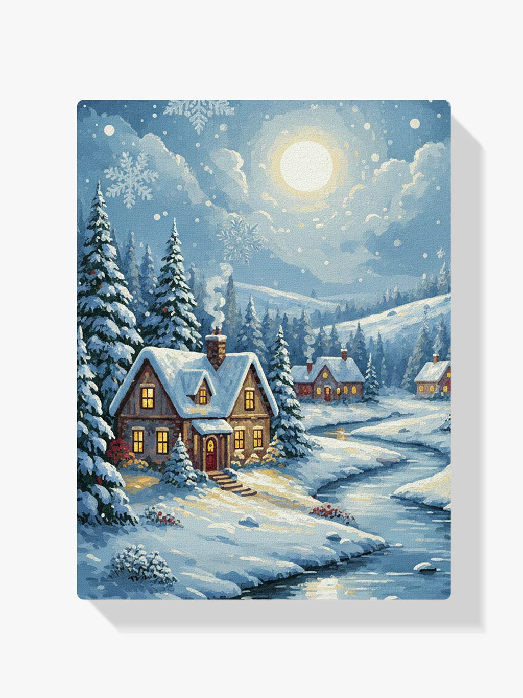 Malen nach Zahlen - Stille Nacht Schneedorf