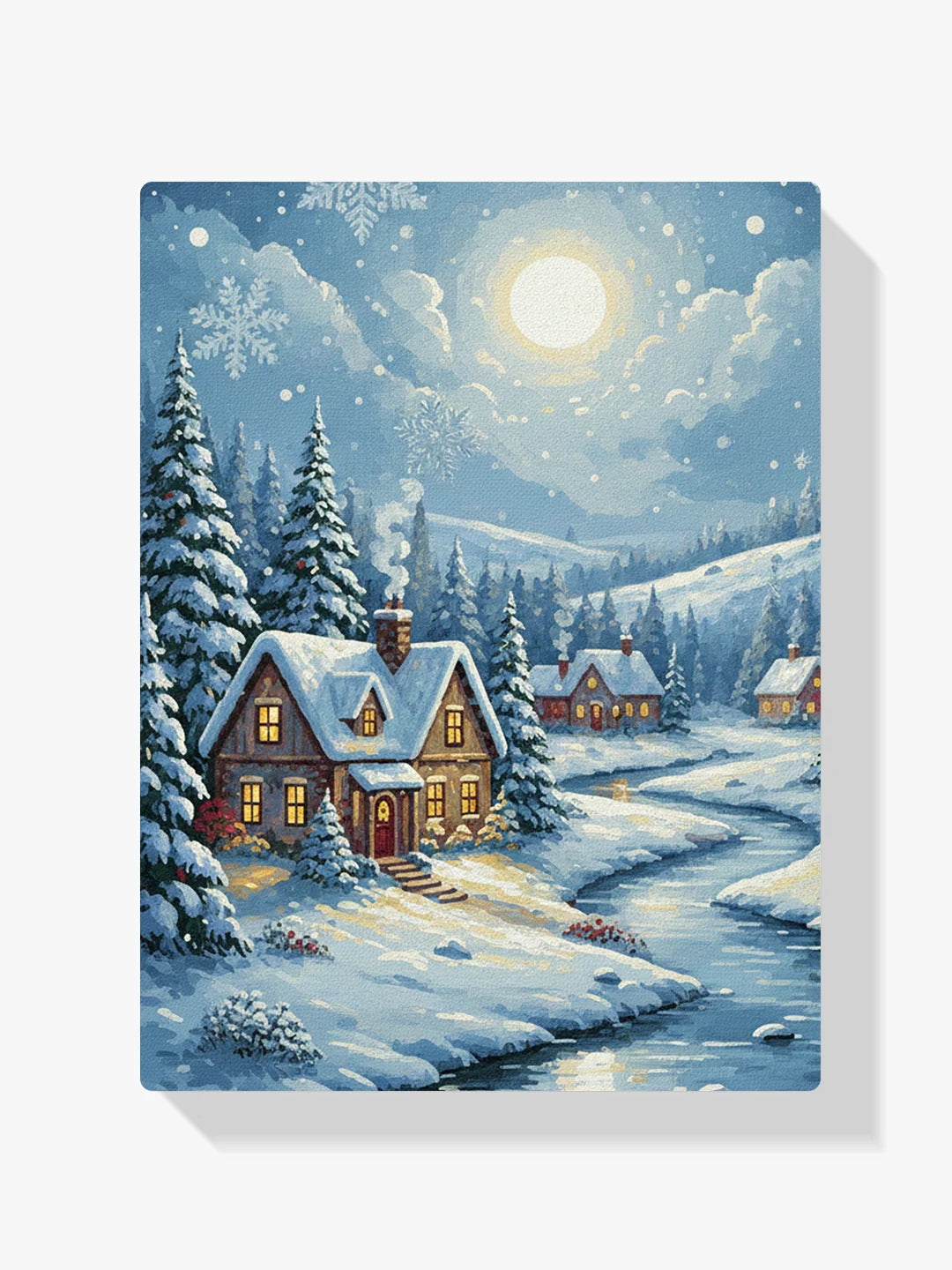Malen nach Zahlen - Stille Nacht Schneedorf