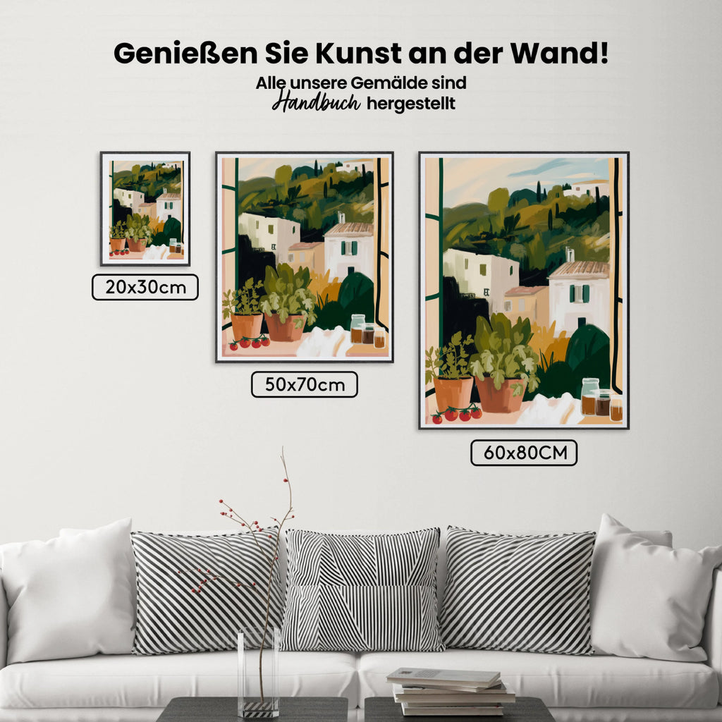 Malen nach Zahlen - Stillleben Dorf