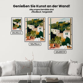 Malen nach Zahlen - Stillleben Dorf