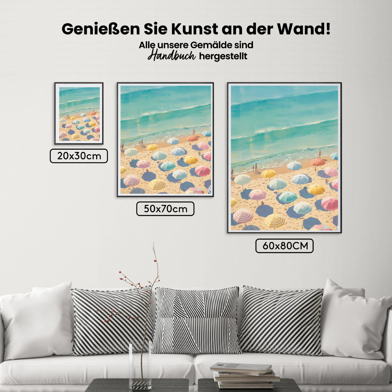 Malen nach Zahlen - Strandschirme