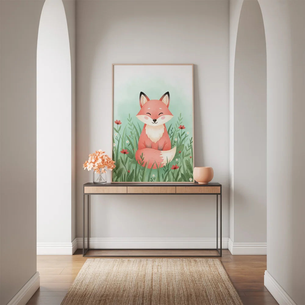 Malen nach Zahlen - Süßer Fuchs mit Blumenwäldchen