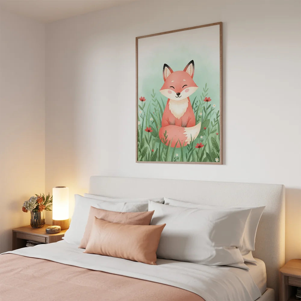 Malen nach Zahlen - Süßer Fuchs mit Blumenwäldchen