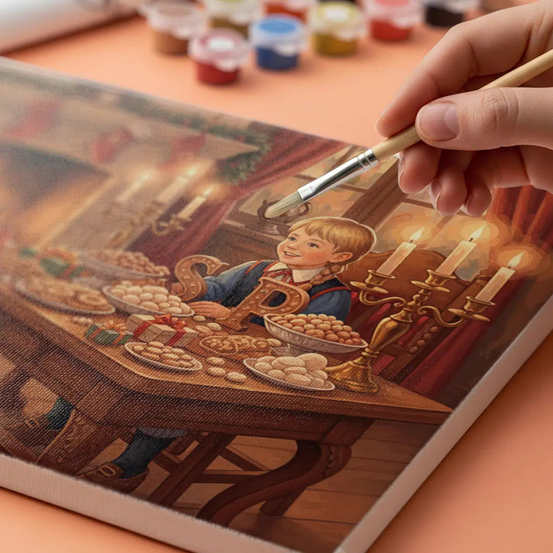 Malen nach Zahlen - Süßigkeiten & Schokoladenbuchstaben