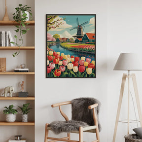 Malen nach Zahlen - Tulpen & Windmühlen