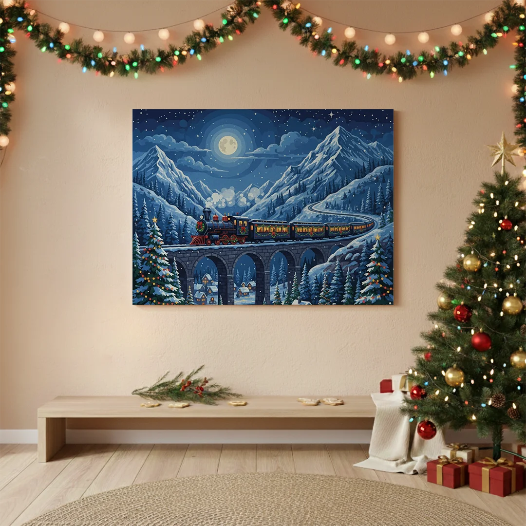 Malen nach Zahlen - Urlaubszug durch die Berge