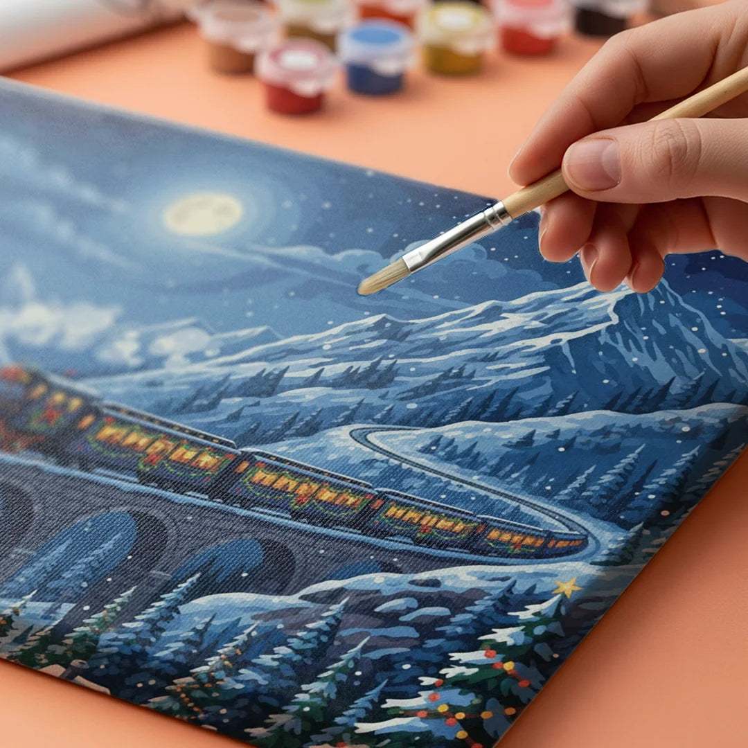 Malen nach Zahlen - Urlaubszug durch die Berge